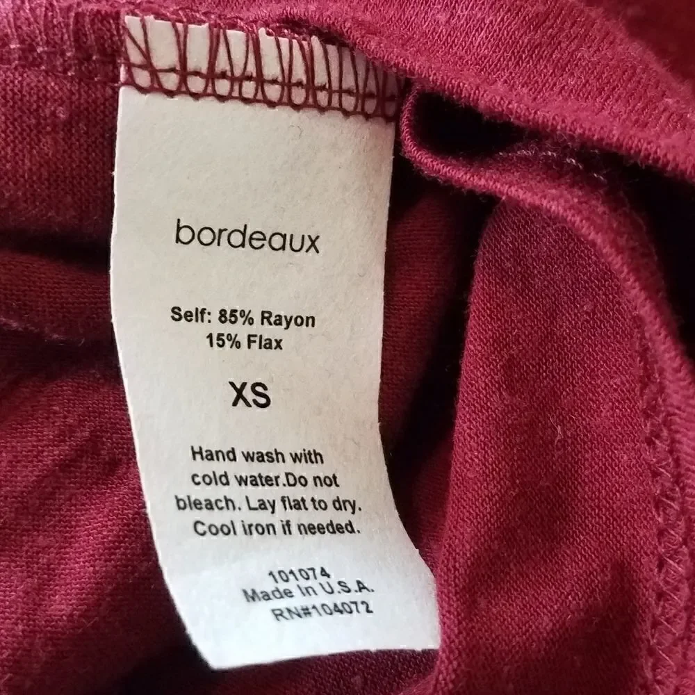 Bordeaux Anthropologie Wine Ruffle Skirt